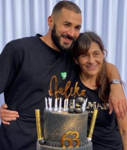 Wahida Djebbara With Son Karim Benzema Celebrating